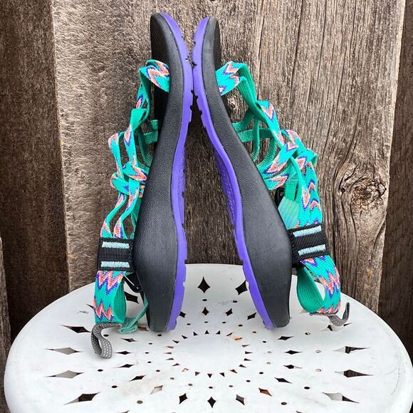 Chaco Green ZX/2 Classic Adjustable Sports Strappy Sandal Size US 4 - Picture 6 of 7